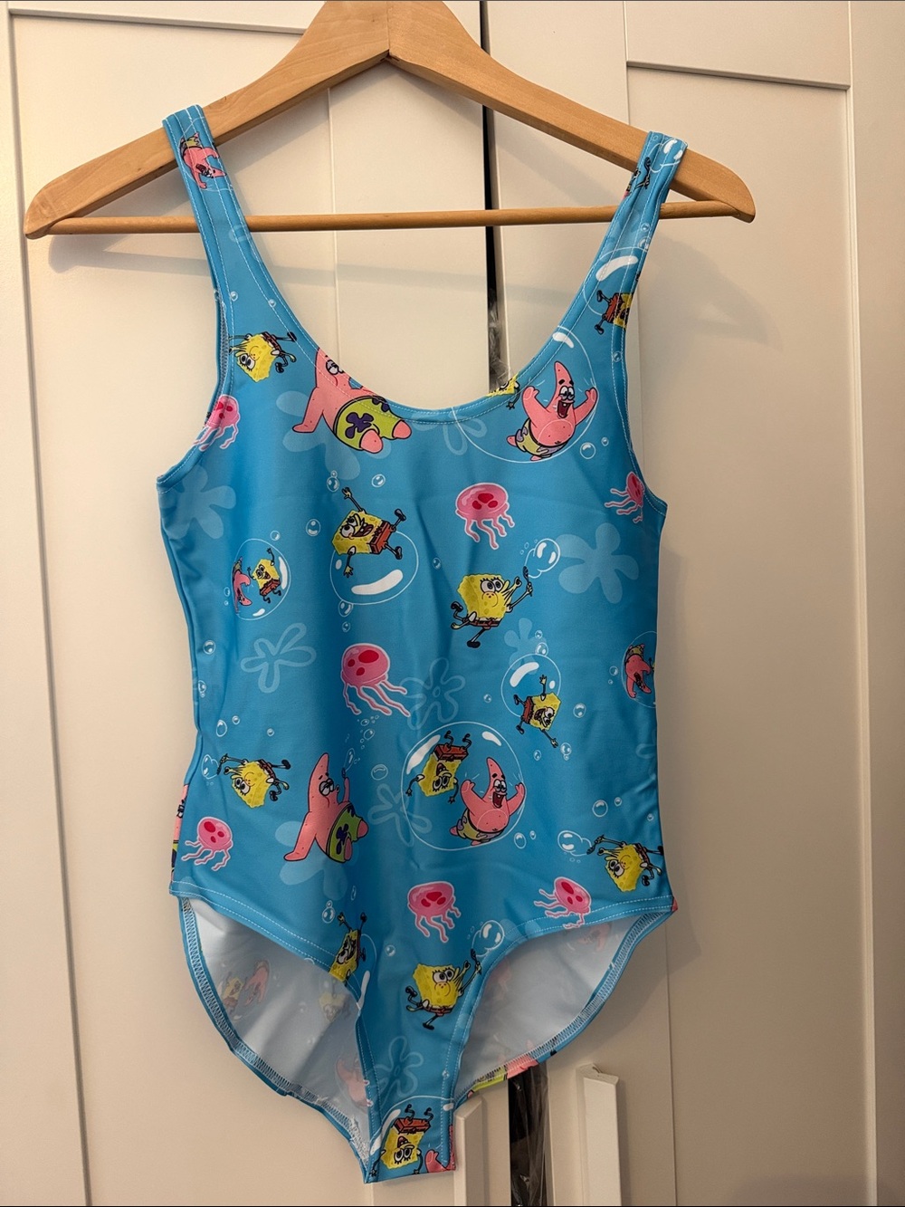 Women Blue SpongeBob & Patrick One-Piece Swimsuit